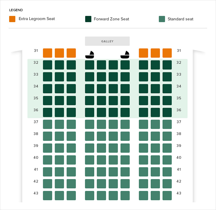 Select from Forward Zone Seats