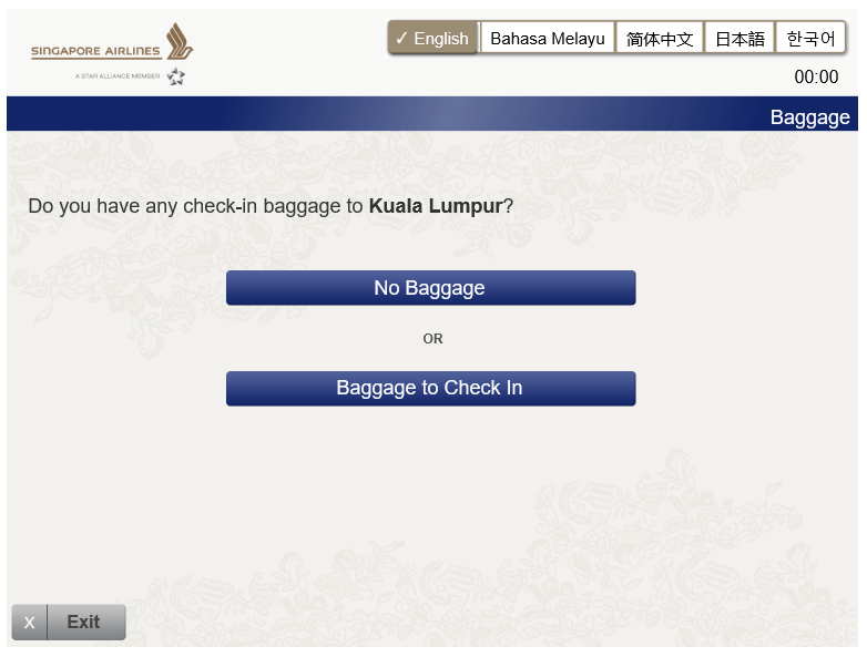 Check in Baggage